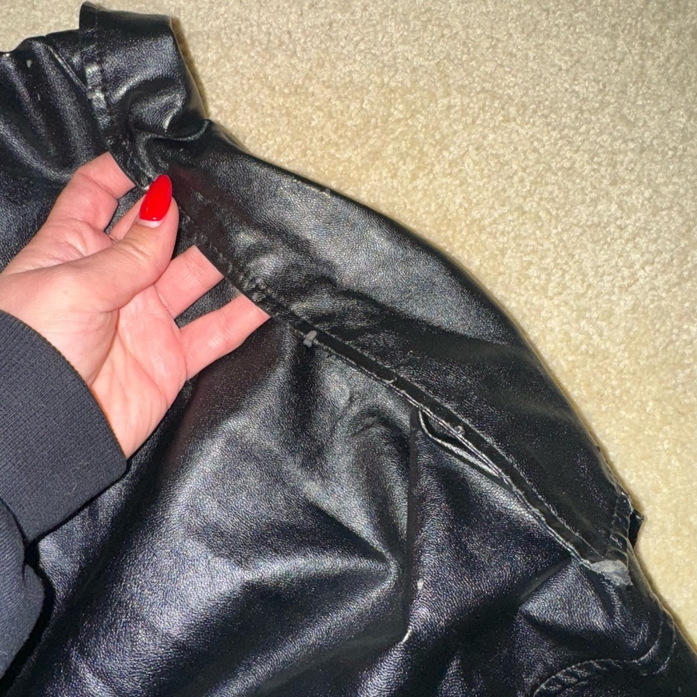 SHEIN Women's Black Leather Jacket - Picture 5 of 5